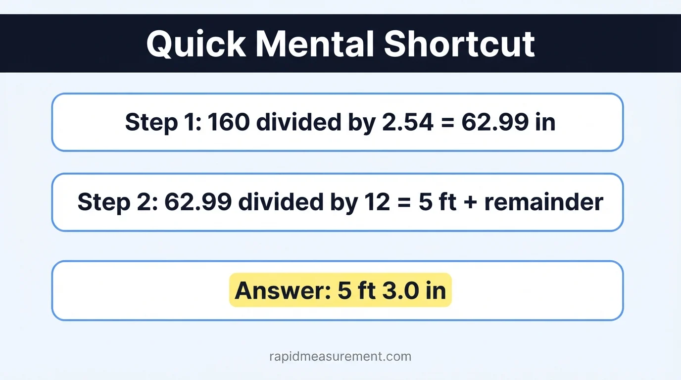 160 cm to feet quick mental shortcut 160 cm to feet quick mental shortcut