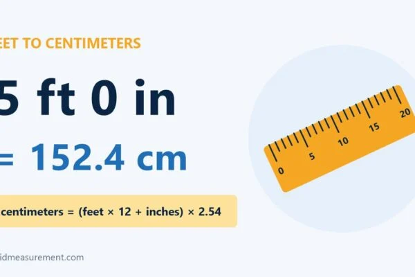 5 feet to cm conversion: 5 ft 0 in = 152.4 cm