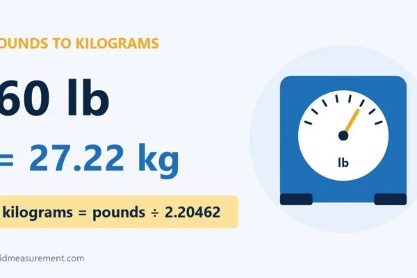 60 Lbs To Kg Conversion: 60 Lb = 27.22 Kg 60 Lbs To Kg Conversion: 60 Lb = 27.22 Kg